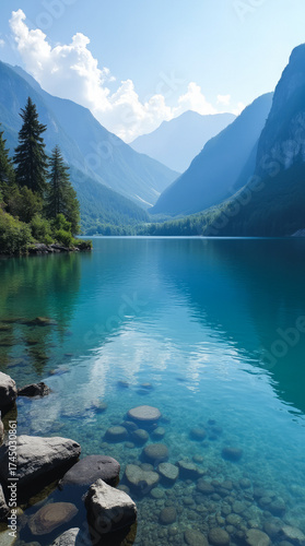 Lake Bohinj Upper Carniola Peaceful Glacial Lake Surrounded by Mountains and Forests
