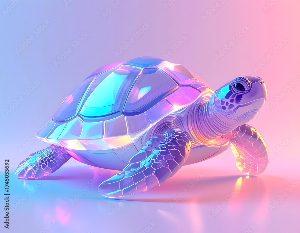 Fototapeta premium Iridescent Turtle Sculpture
