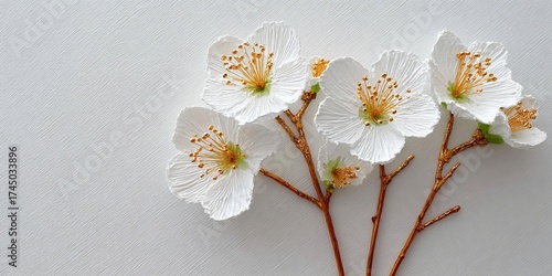 Graceful Floral Arrangement Featuring White Blossoms, Delicate Petals, and Natural Beauty Elements