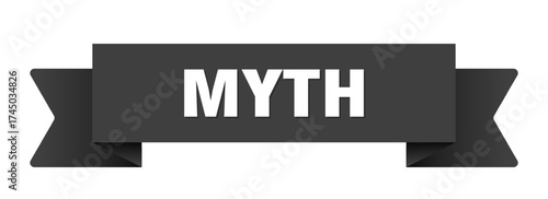 myth ribbon isolated on transparent background. myth ribbon
