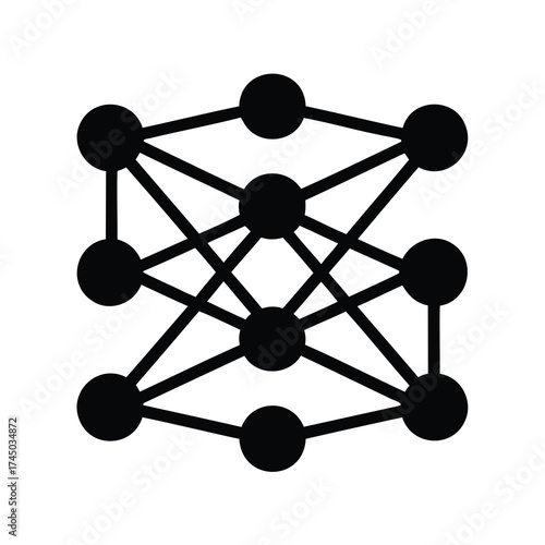 Artificial neural network structure demonstrating interconnected nodes and layered architecture learning