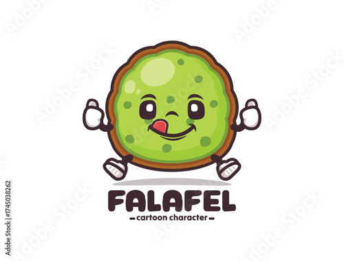 falafel cartoon culinary mascot