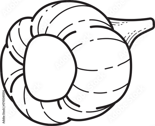Human Ear Line Art Icon. Simple Black and White Illustration of Outer Ear Anatomy.