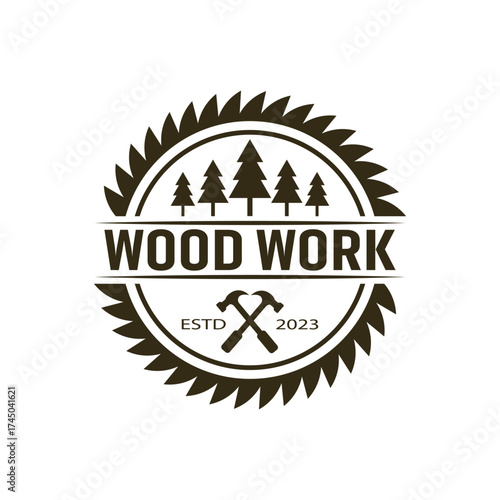 Woodworking Vector Art, Icons, and Graphics Stock Vector.