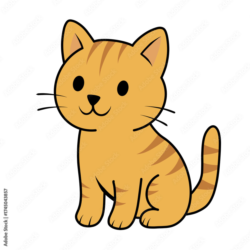 Obraz premium Cute cat – Cartoon pet Animal Illustration