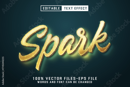 Spark Golden Text - Editable Text Effect
