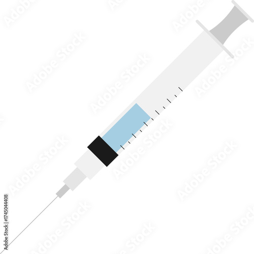 medical syringe flat cartoon element