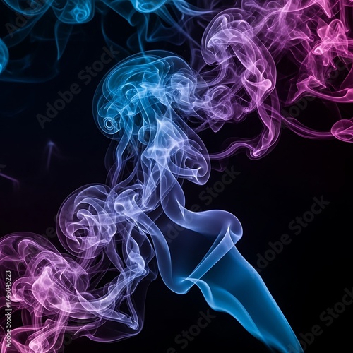 Abstract Colorful Smoke Patterns.