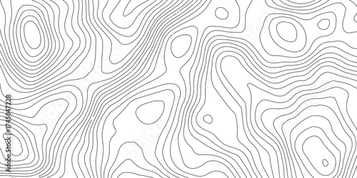 Topographic map contour background pattern.Natural printing illustrations of maps. Grey topographic lines. Texture of lines. pattern shape in organic wood on white and transparent background,