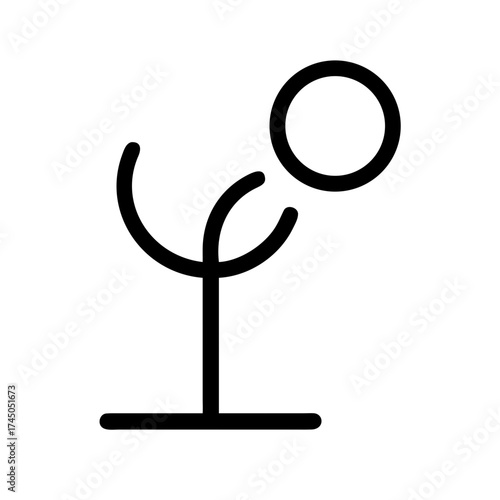 Vector art of ball bouncing