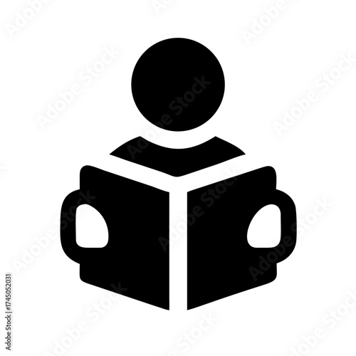 Vector art of person reading