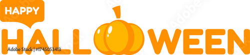 happy halloween retro groovy aesthetic sticker design isolated on white background. Happy halloween text motto sticker, tag, retro label, banner, ribbon, label png with quote. Halloween text banner