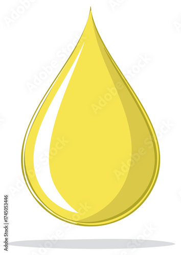 Golden Liquid Droplet Vector Illustration Graphic for Natural Oil or Organic Honey