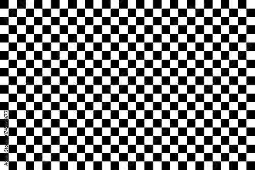 Black and white checkered chess pattern, seamless design.