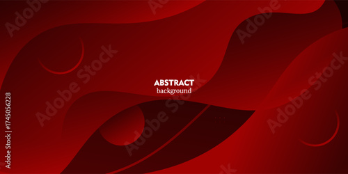Abstract red fluid vector illustration with geometric wave design background. Simple pattern design. EPS10.