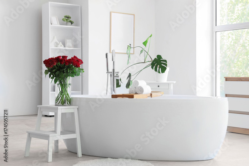 Interior of stylish bathroo...