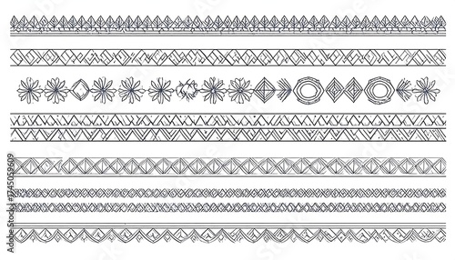 Patterned border embellishments in simple designs