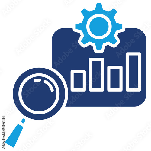 Analysis Flat Blue Icon