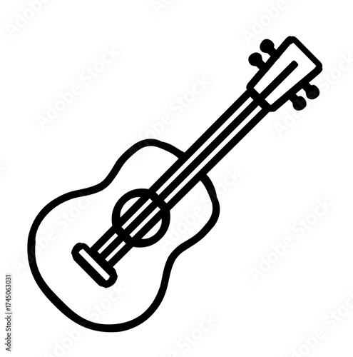 acoustic guitar icon vector 100px