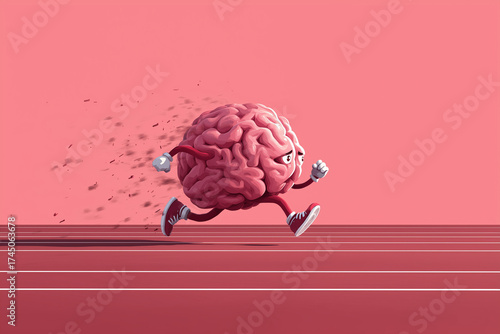 human brain running