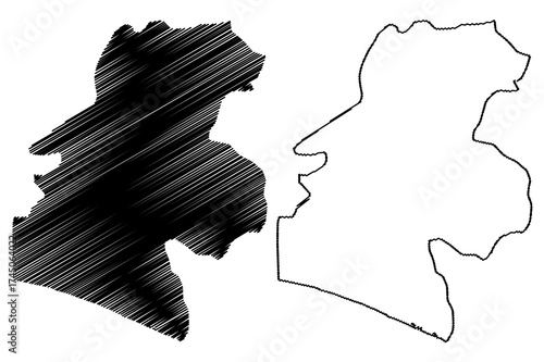 Santa Rosa Department (Republic of Guatemala, Departments of Guatemala) map vector illustration, scribble sketch Santa Rosa map