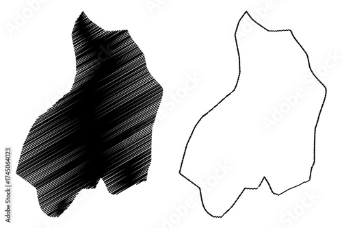 Sacatepequez Department (Republic of Guatemala, Departments of Guatemala) map vector illustration, scribble sketch Sacatepequez map