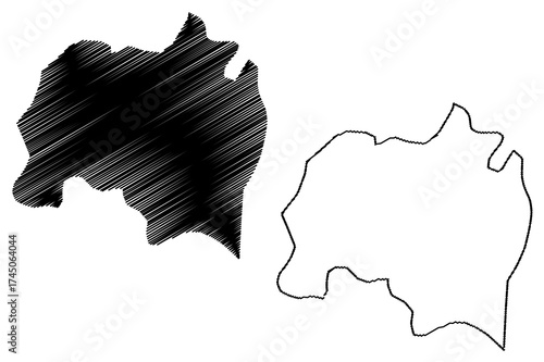 Solola Department (Republic of Guatemala, Departments of Guatemala) map vector illustration, scribble sketch Solola map