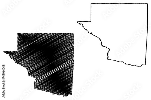 Peten Department (Republic of Guatemala, Departments of Guatemala) map vector illustration, scribble sketch Peten map