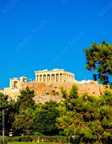 Ancient Greek temple on a hill