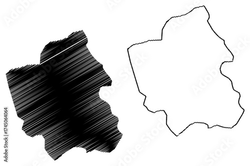 Totonicapan Department (Republic of Guatemala, Departments of Guatemala) map vector illustration, scribble sketch Totonicapan map