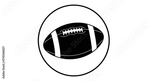 Simple isolated American football logo design.