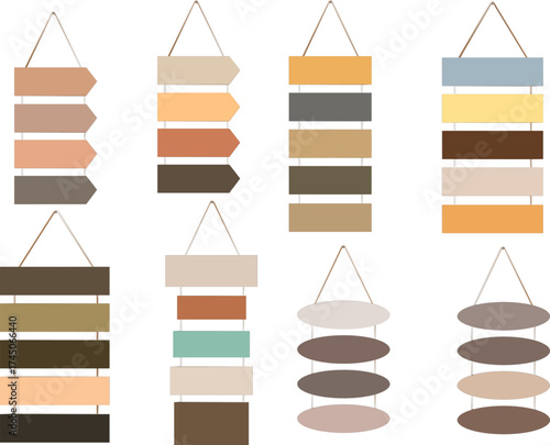 Vector illustration of wall hanging decoration, abstract classic vintage ethnic traditional room decoration