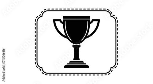 Trophy Icon Symbol of Achievement and Success.
