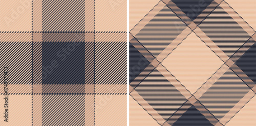 Texture check vector of plaid background fabric with a seamless pattern tartan textile. Set in wedding colors. Scottish fashion trends.