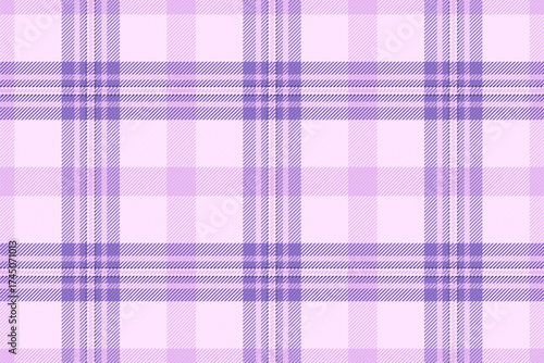 Back textile texture fabric, glamour pattern background plaid. Installing check tartan seamless vector in light and indigo colors.