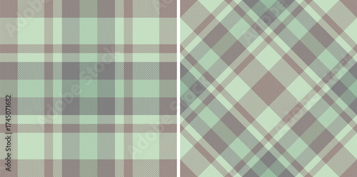 Harmonious fabric texture seamless checkered pattern in modern pastel colors, useful for textile design, backgrounds, or elegant presentations.