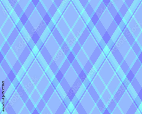Argyle pattern of geometric rhombus. Harlequin check wallpaper design. Classic diamond shaped textile material for web background, print fabric clothing, sweater, wrapping paper, gift card, invitation