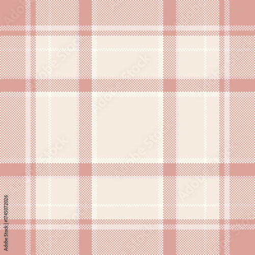 Hobby background pattern texture, workshop fabric tartan seamless. Strip check vector plaid textile in light and ivory colors.