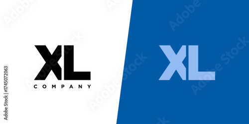 Letter X and L, XL logo design template. Minimal monogram initial based logotype.