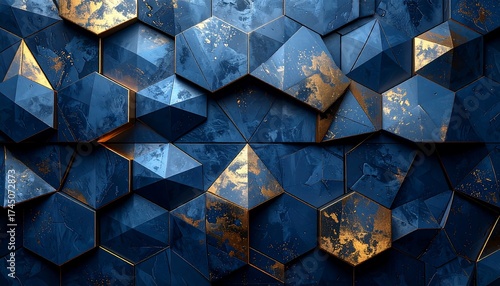 Abstract geometric wall pattern