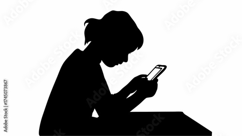 Focused person engrossed in smartphone screen, hinting at modern communication and digital connection.