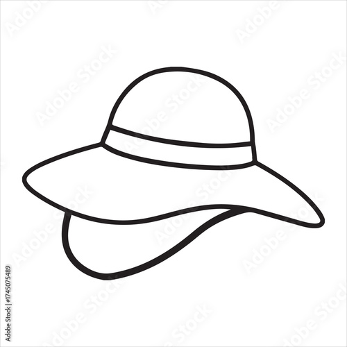 vector illustration of a sun hat