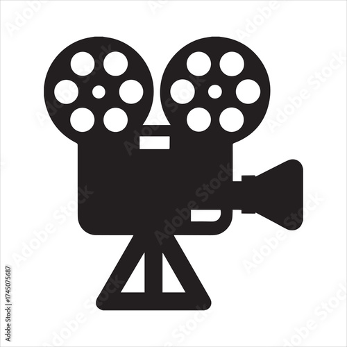 movie camera icon on internet button