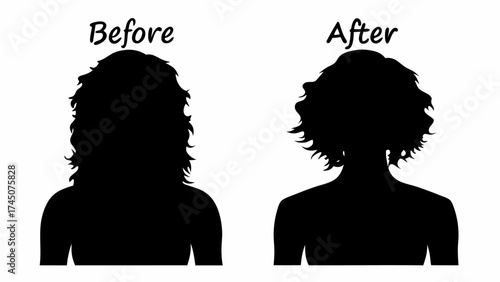 Transform your look from frizzy to fabulous with this stunning hair transformation comparison