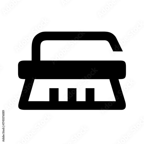 Vector art of cleaning brush icon