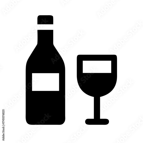 Vector art of wine bottle