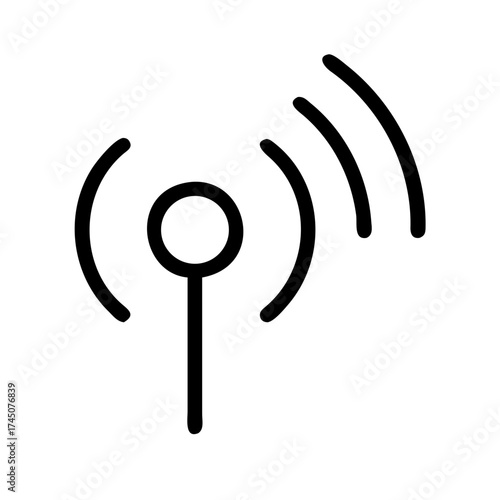 Vector art of wireless signal isolated on white