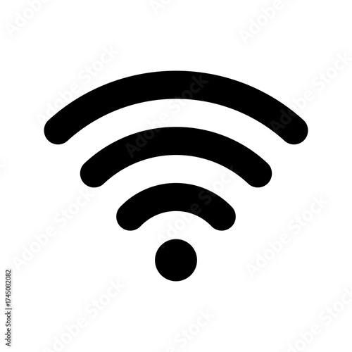 Wi-fi internet black icon. Vector