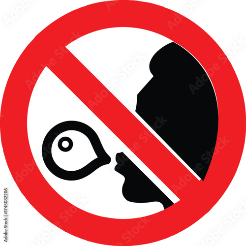 Vector art of no spitting sign