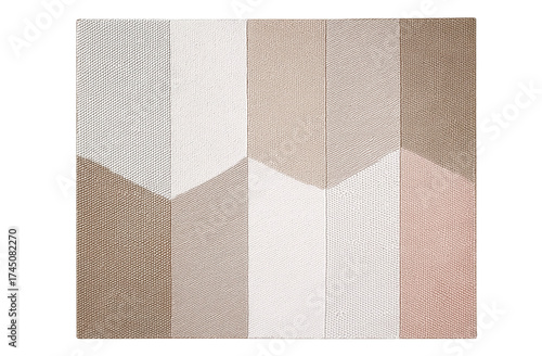 3D Top View Living Room Textured Carpet and Rug Interior Rendering